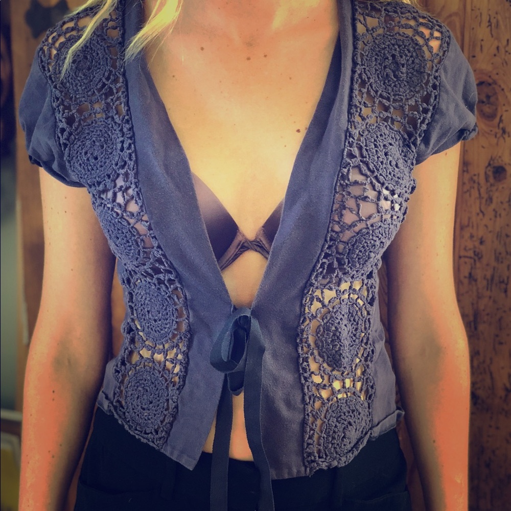 Crochet detail top from Anthropologie